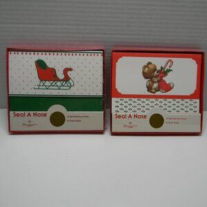 Vintage Sangamon Holiday Seal A Note Stationary Snail Mail Letters One Box New